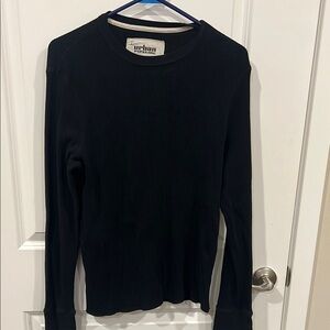 Urban Outfitters Black Ribbed Long Sleeve Top
